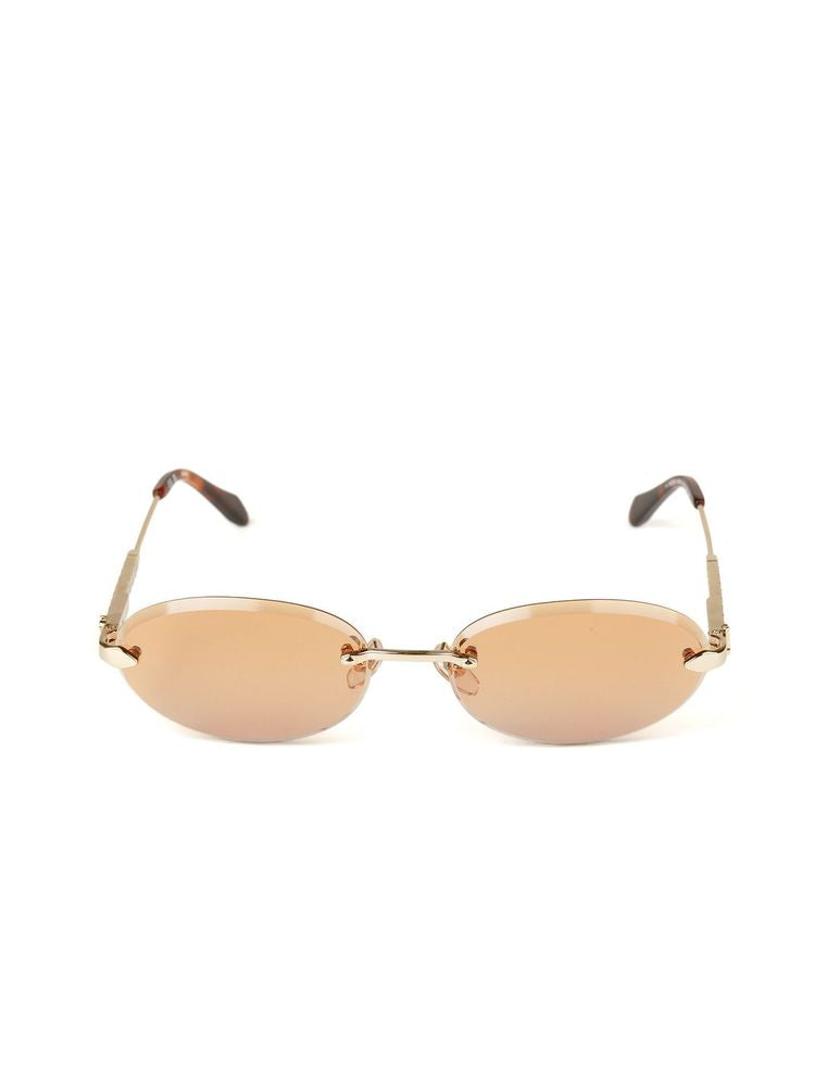 Just Cavalli SJC155 Rimless Metal Sunglasses — Rose gold