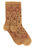 Beige Cotton Socks Clothing
