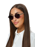 Just Cavalli SJC181 Polished Palladium Metal Sunglasses — Silver