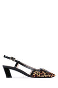 Roger Vivier Leopard-Print Slingback Sandal — Brown
