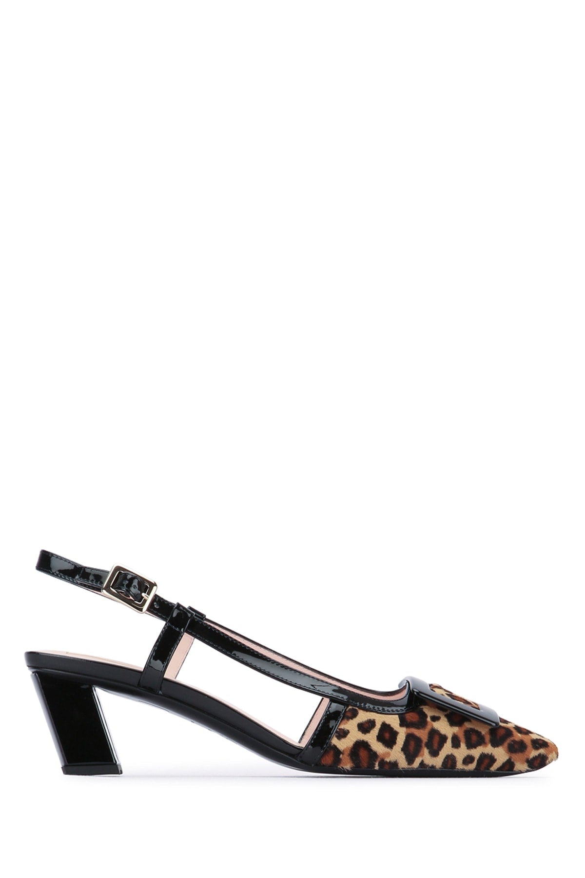 Roger Vivier Leopard-Print Slingback Sandal — Brown