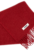 Jacquemus Alpaca, Mohair & Virgin Wool Blend Scarf — Red
