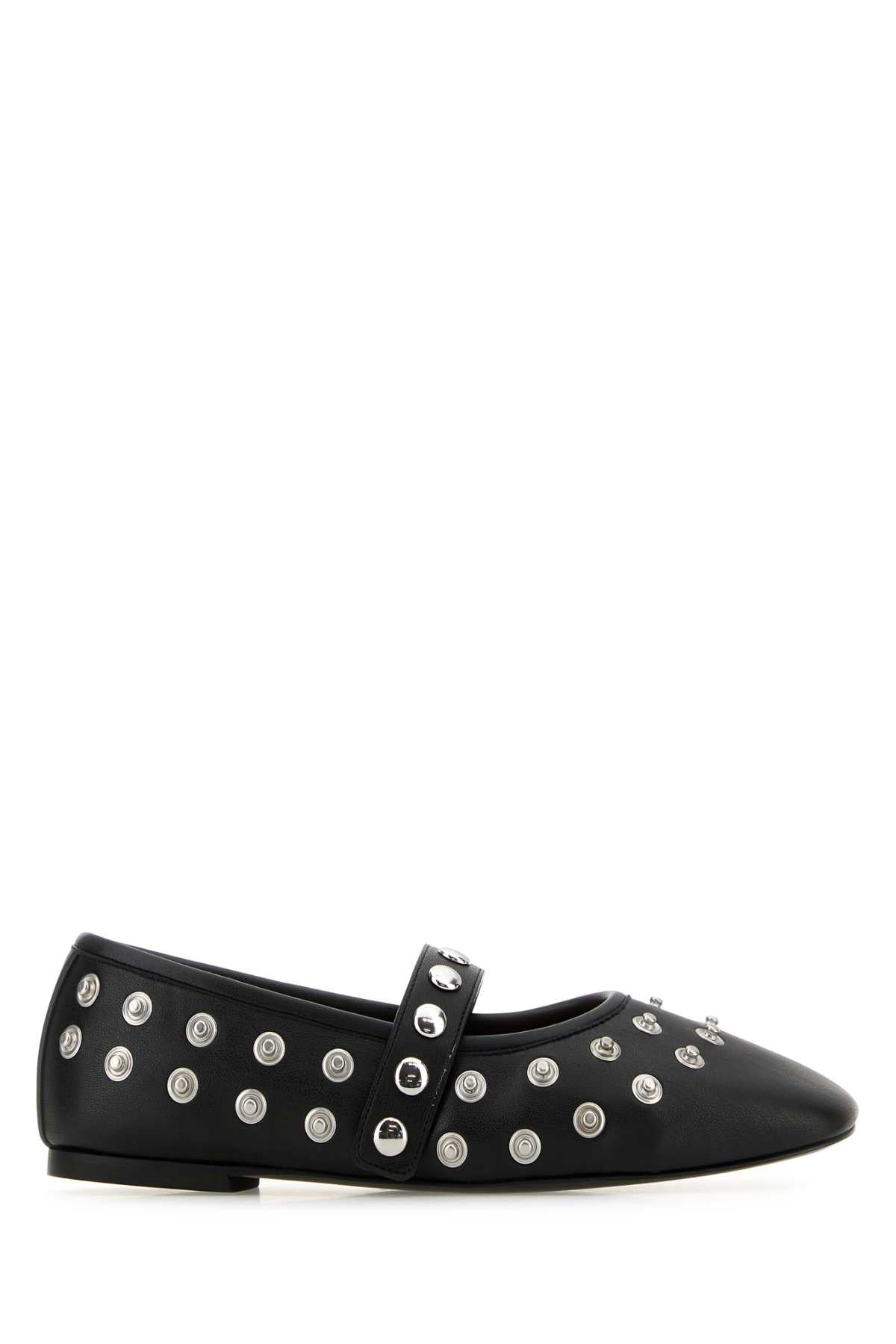 Stella McCartney Studded Leather Flat — Black