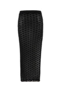 Blumarine Openwork Knit Skirt — Black