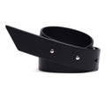 Bottega Veneta Polished Metal Buckle Leather Belt — Black