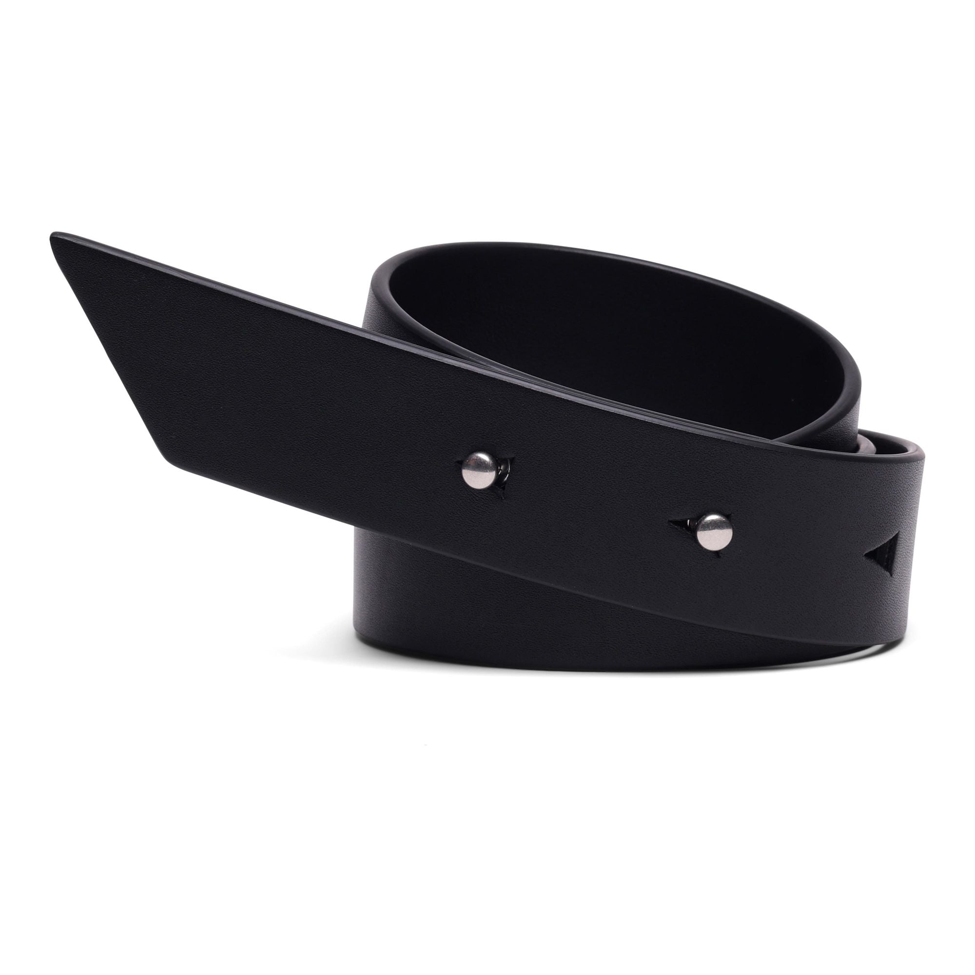 Bottega Veneta Polished Metal Buckle Leather Belt — Black