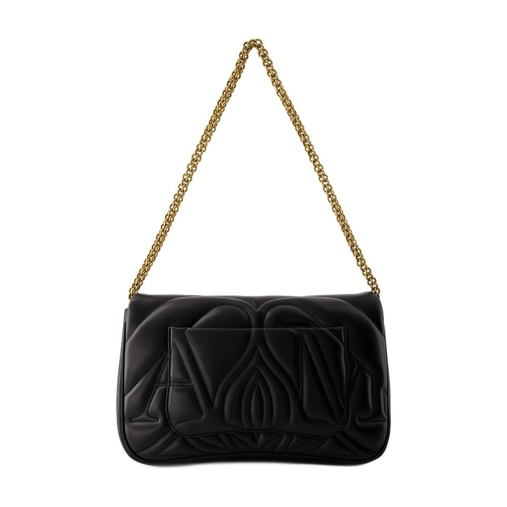 Alexander McQueen Quilted Leather Crossbody Bag — Black