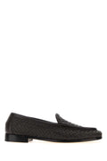 Bottega Veneta Intrecciato-Woven Leather Loafer — Black