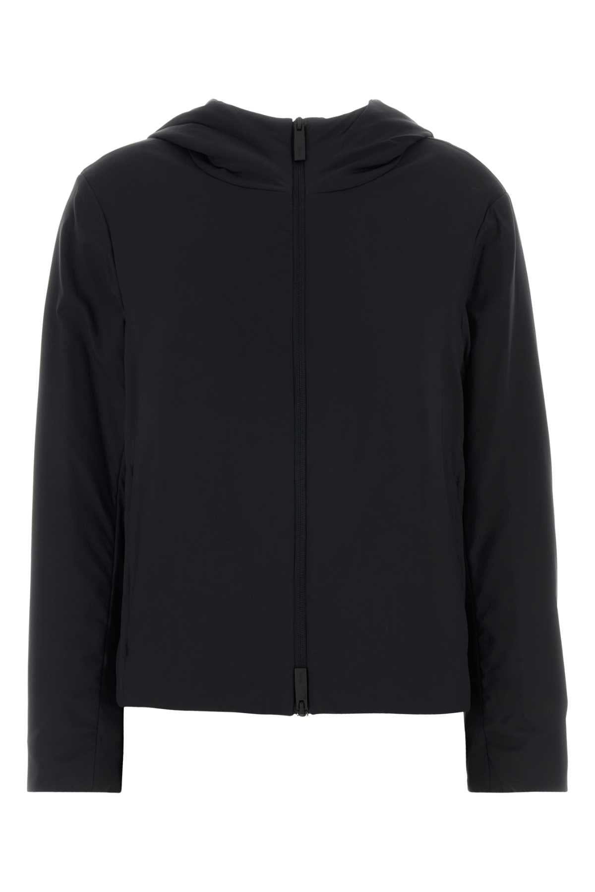 Herno Laminar Lightweight Nylon Puffer Down Jacket — Black