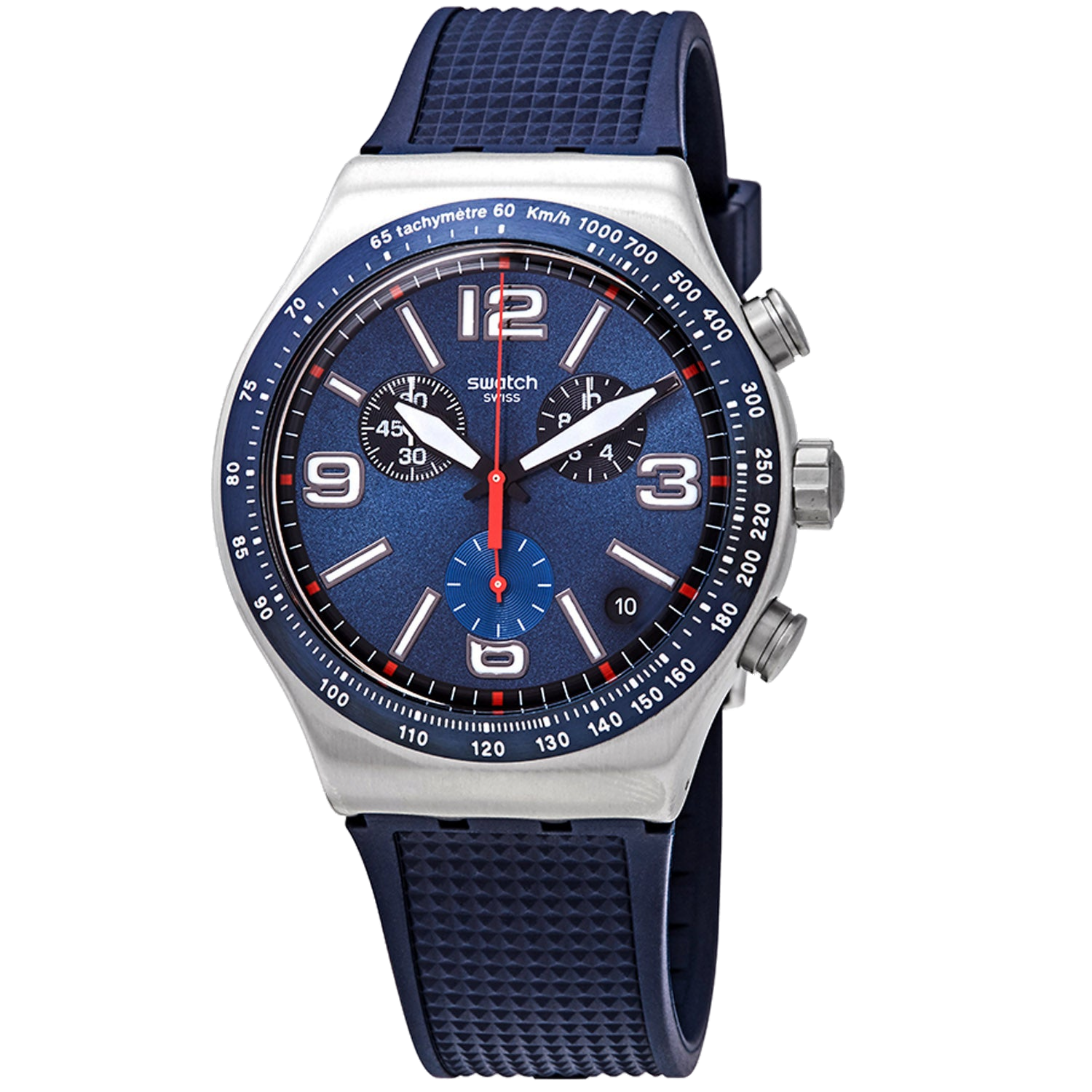 Swatch Chronograph Stainless Steel Watch — Blue
