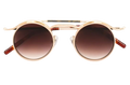 Matsuda Round Frame Gold-Tone Sunglasses — Gold