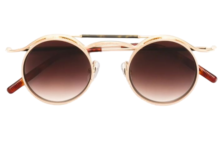 Matsuda Round Frame Gold-Tone Sunglasses — Gold