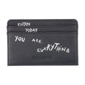 Zadig & Voltaire Black Calfskin Card Case — Black