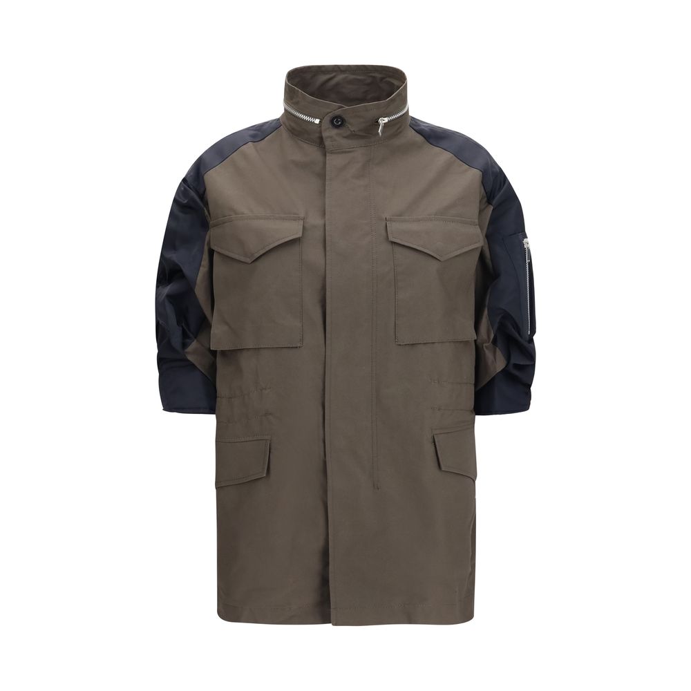 Sacai Bicolor Cotton Shell Jacket — Multicolor