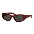 Jacquemus Bold Geometric Frame Sunglasses — Red