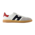 Hogan Color-Block Leather Sneaker — White