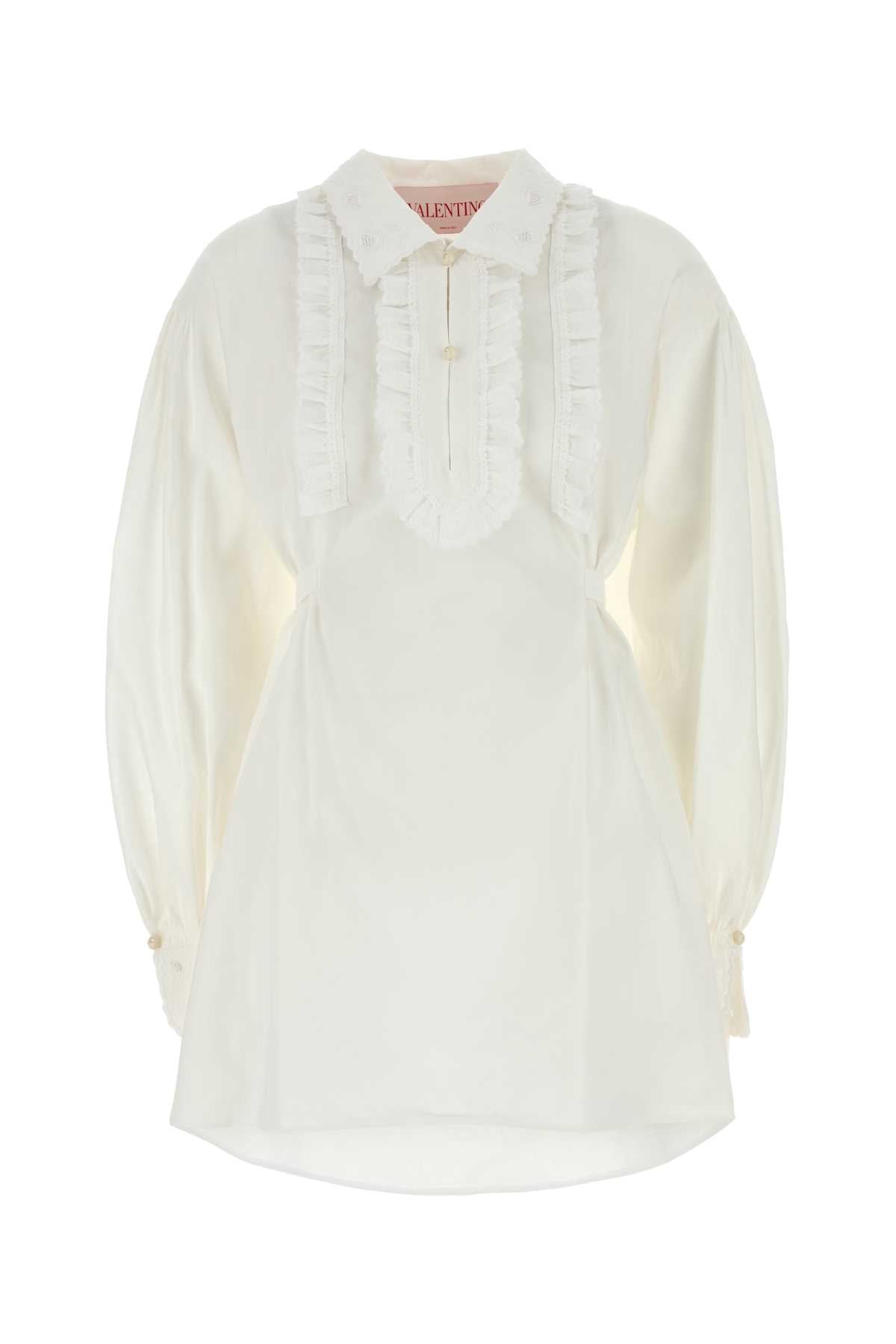 Valentino Garavani Embroidered Dress — White