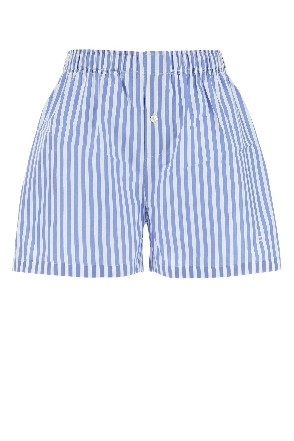 Philosophy Di Lorenzo Serafini Striped Cotton Shorts — Blue