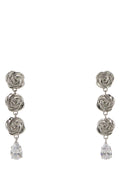 Magda Butrym Silver Rose Drop Earrings — Silver