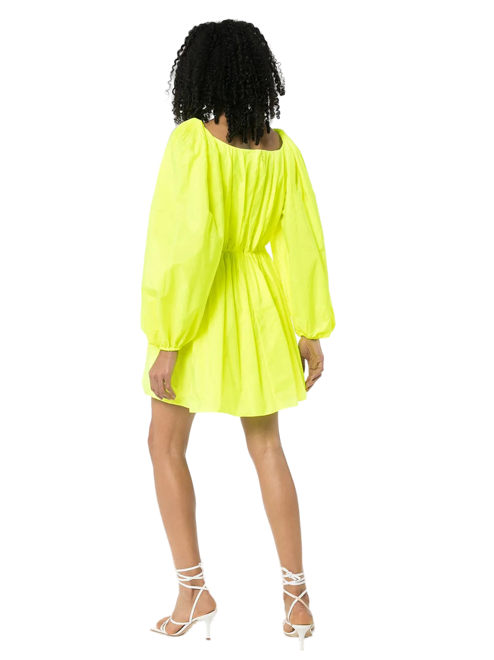 Valentino Puff Sleeve Mini Dress — Yellow