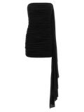 Alexander Wang Ruched Cupro Dress — Black