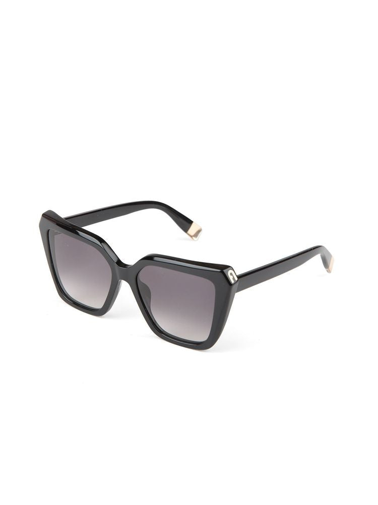 Furla SFU978 Acetate Cat-Eye Sunglasses — Black