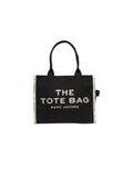 Marc Jacobs Logo-Print Cotton Tote Bag — Black