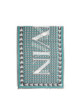 Lanvin Geometric Wool Scarf — Blue
