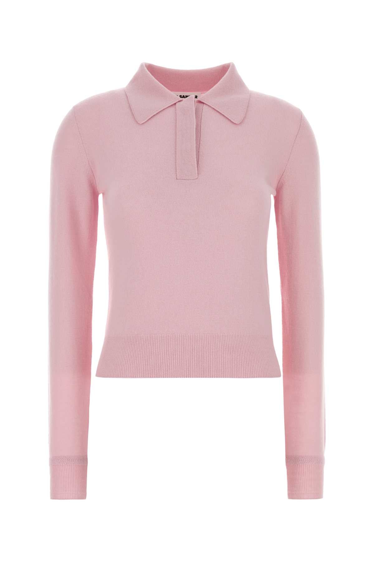 Jil Sander Virgin Wool Polo — Pink
