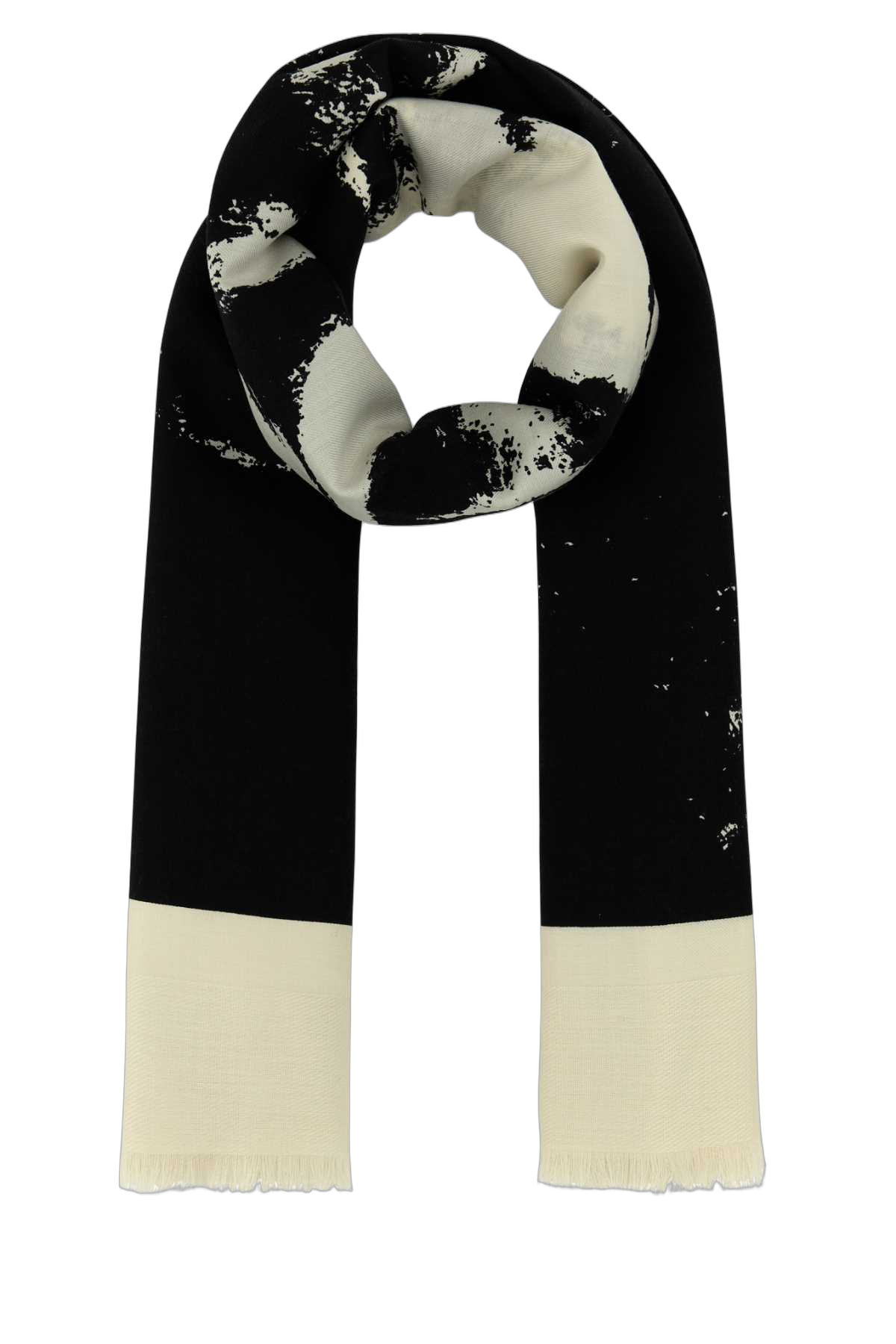 Alexander McQueen Tie-Dye Silk-Wool Scarf — Multicolor