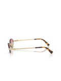Miu Miu A54S Logo-Embellished Metal Sunglasses — Pink
