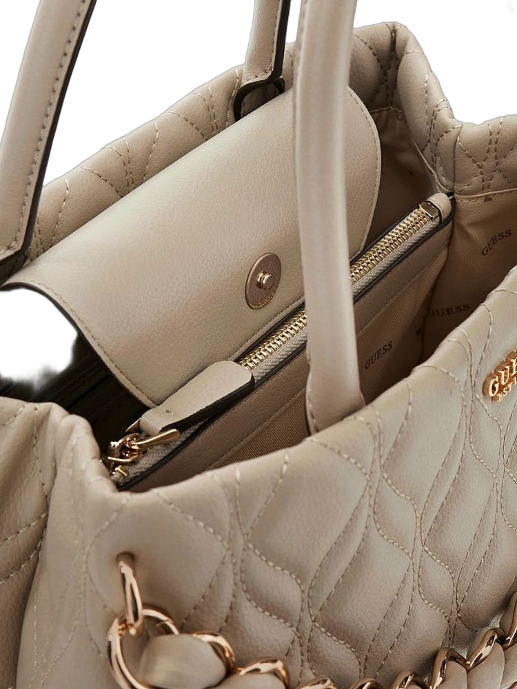 Guess Maxine Girlfriend Shoulder Bag — Beige