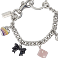 Coach Charm Chain Bracelet — Silver