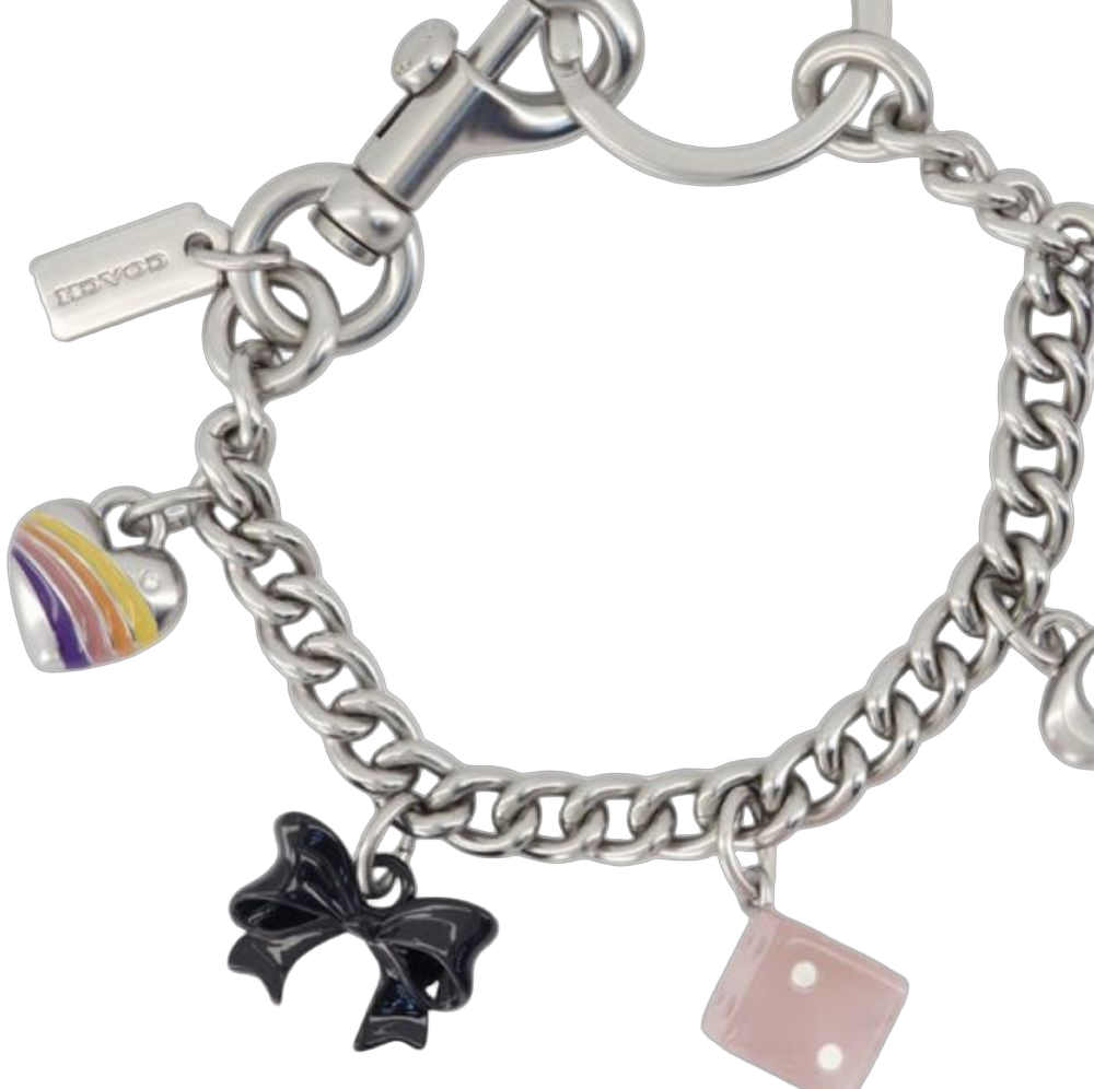 Coach Charm Chain Bracelet — Silver