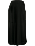 Valentino Pleated Midi Skirt — Black