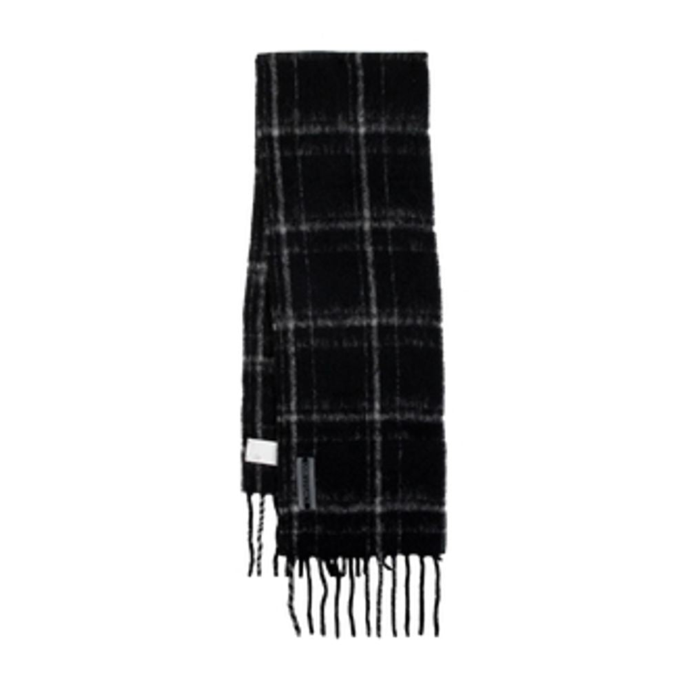 Our Legacy Plaid Wool Scarf — Black