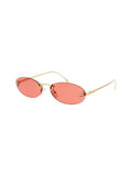 Fendi FE4075US Crystal Metal Sunglasses — Gold