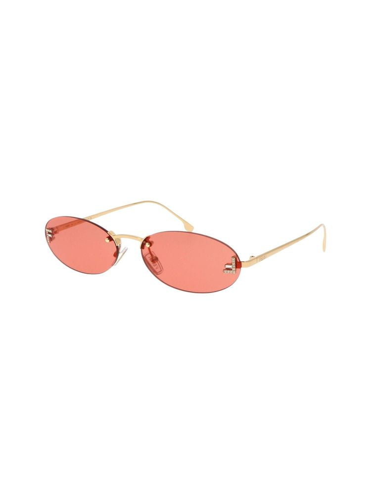 Fendi FE4075US Crystal Metal Sunglasses — Gold