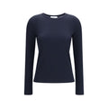Max Mara Ribbed Lyocell Sweater — Navy