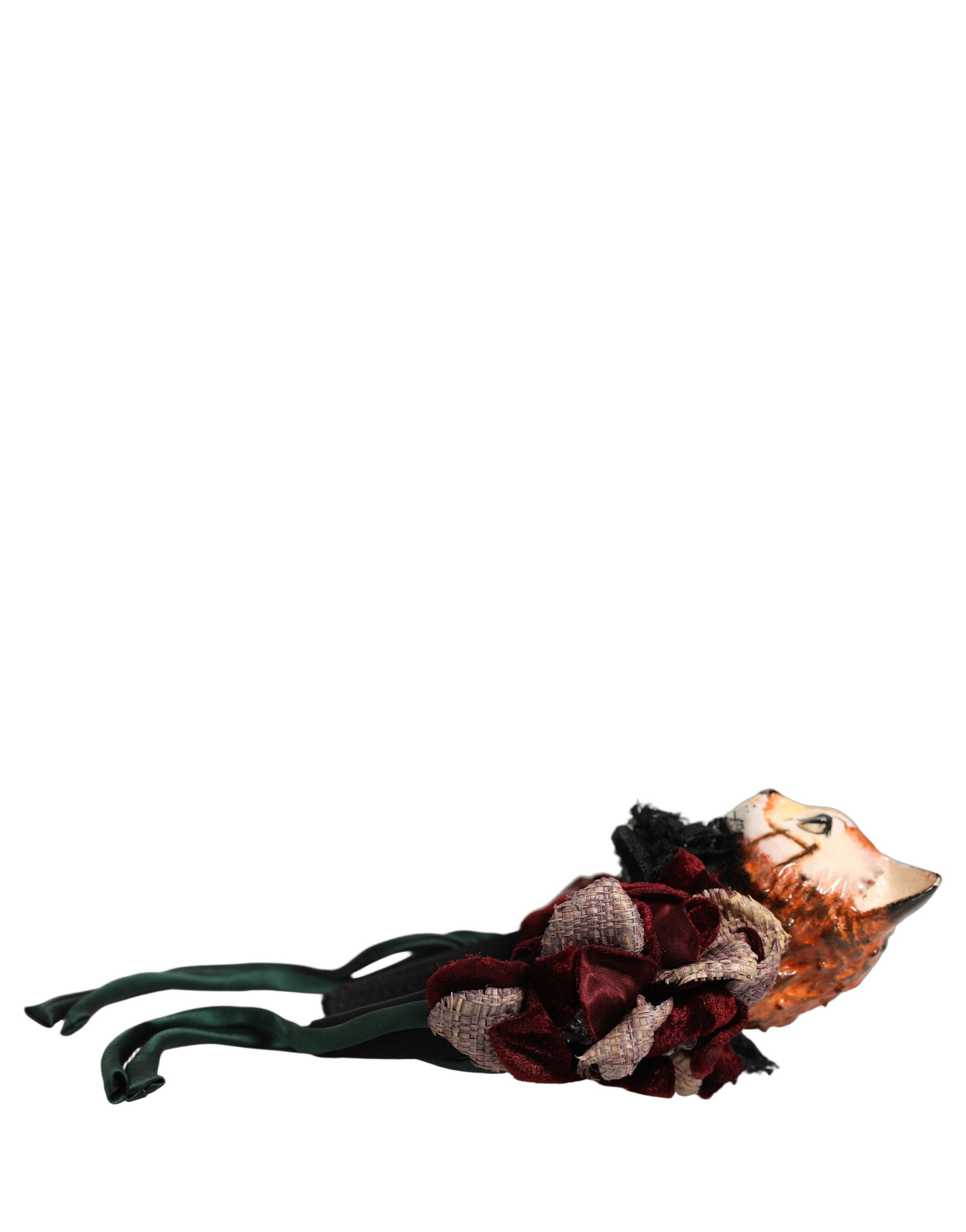 Dolce & Gabbana Bengal Cat Silk Velvet Headband — Multicolor