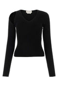 Alexander McQueen Ribbed Wool Sweater — Black