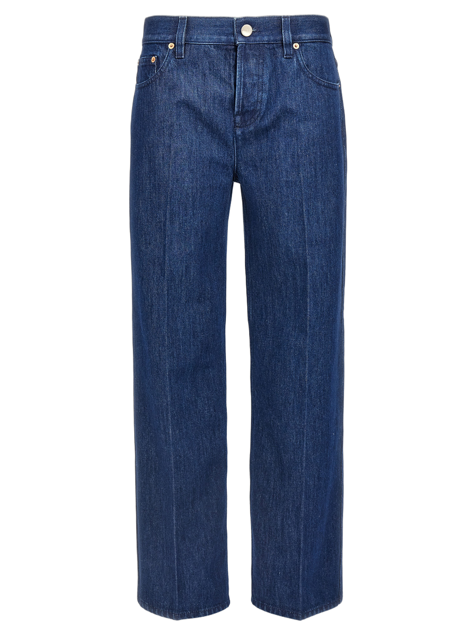 Gucci Straight-Leg Cotton Denim Jeans — Blue