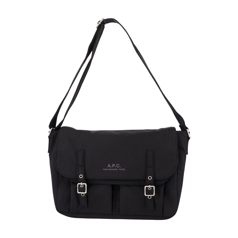 A.P.C. Messenger Archive Crossbody Bag — Black