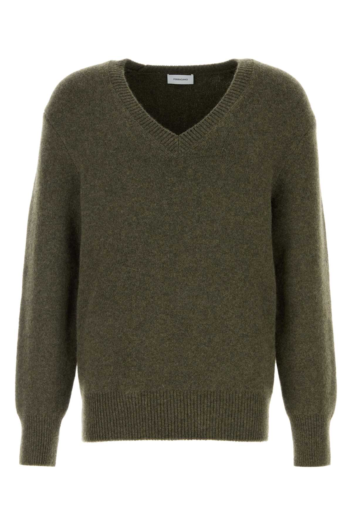 Ferragamo Neck Sweater — Green