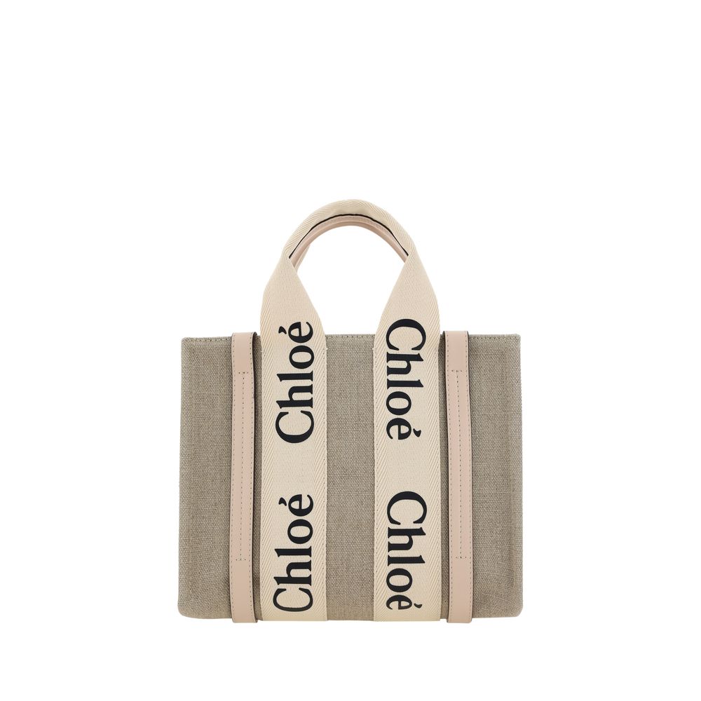 Chloé Woody Tote Bag — Beige