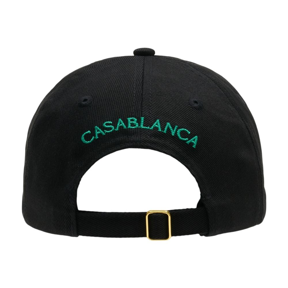 Casablanca A-HAT-002-03 Logo-Embroidered Cotton Baseball Cap — Black