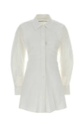 Alexander Wang Stretch Poplin Shirt Dress — White