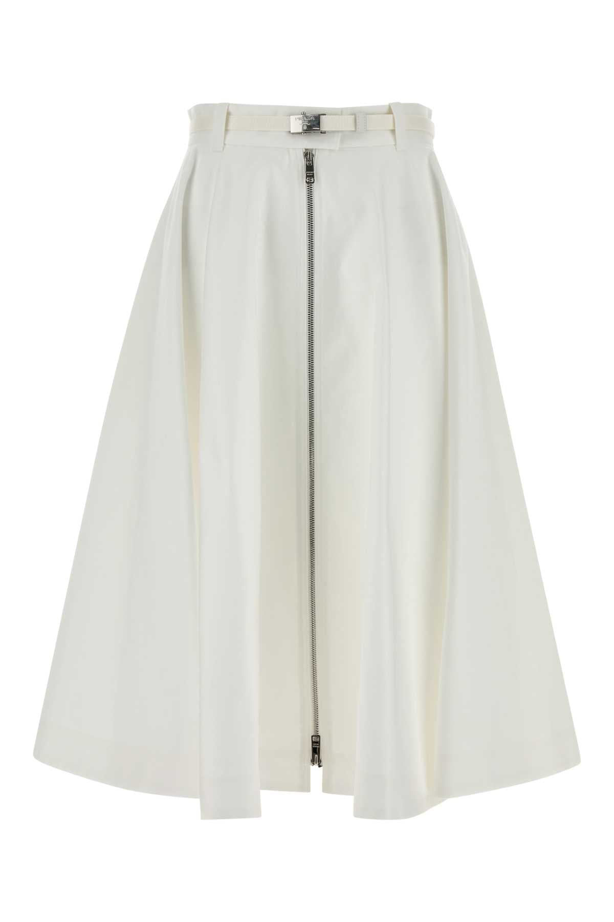 Prada Gonne Skirt — White