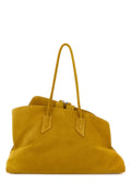 The Attico Suede Shoulder Bag — Yellow