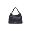Love Moschino Textured Polyurethane Shoulder Bag — Black